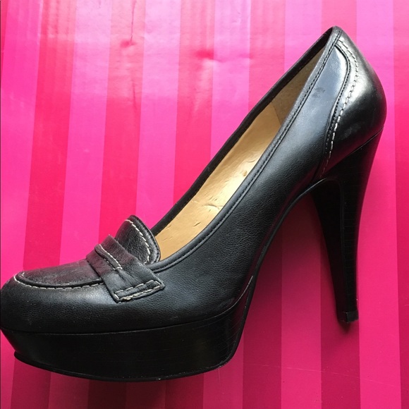 nine west penny loafer heels
